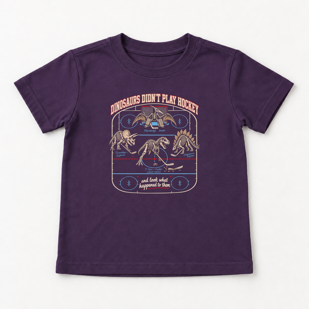 Dinosaurs Didn't Play Hockey Youth T-Shirt