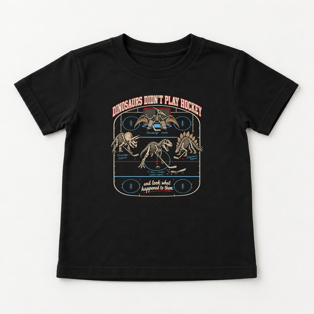 Dinosaurs Didn't Play Hockey Youth T-Shirt