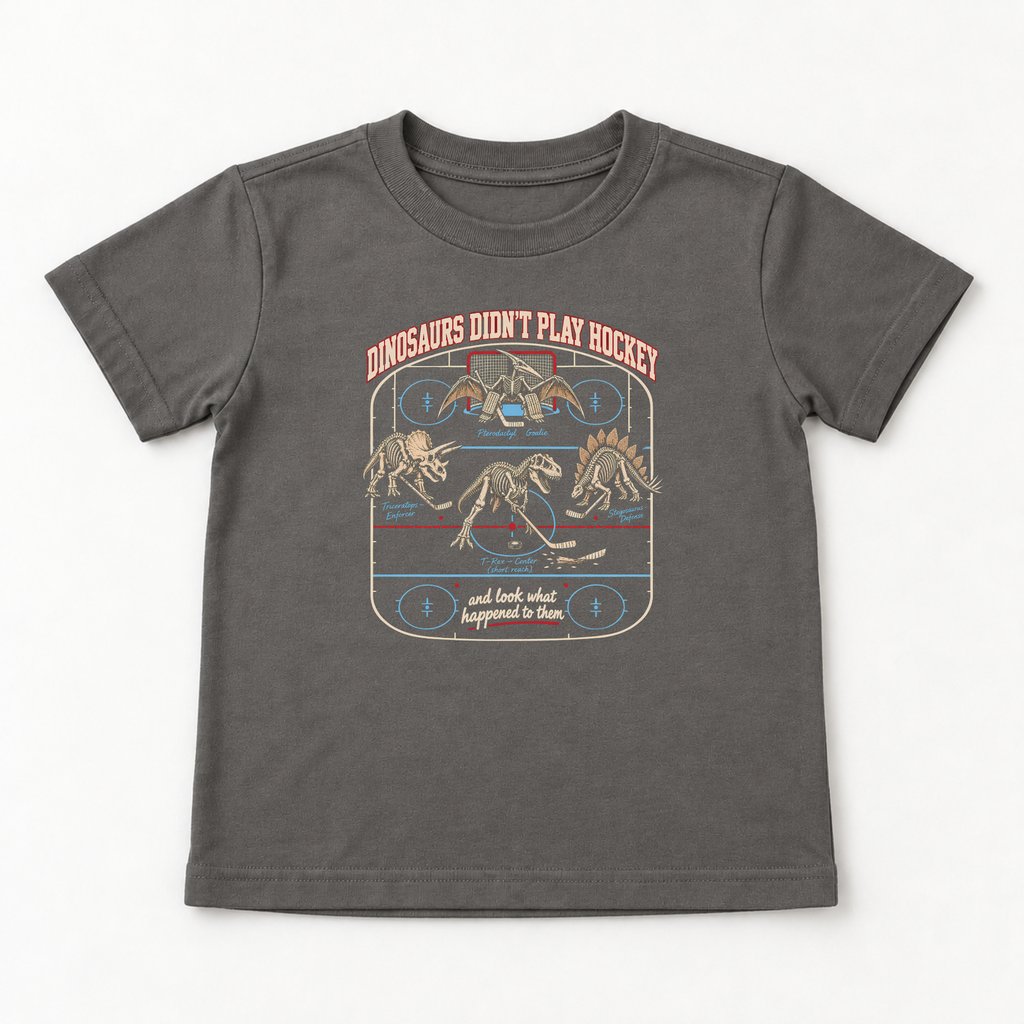 Dinosaurs Didn't Play Hockey Youth T-Shirt