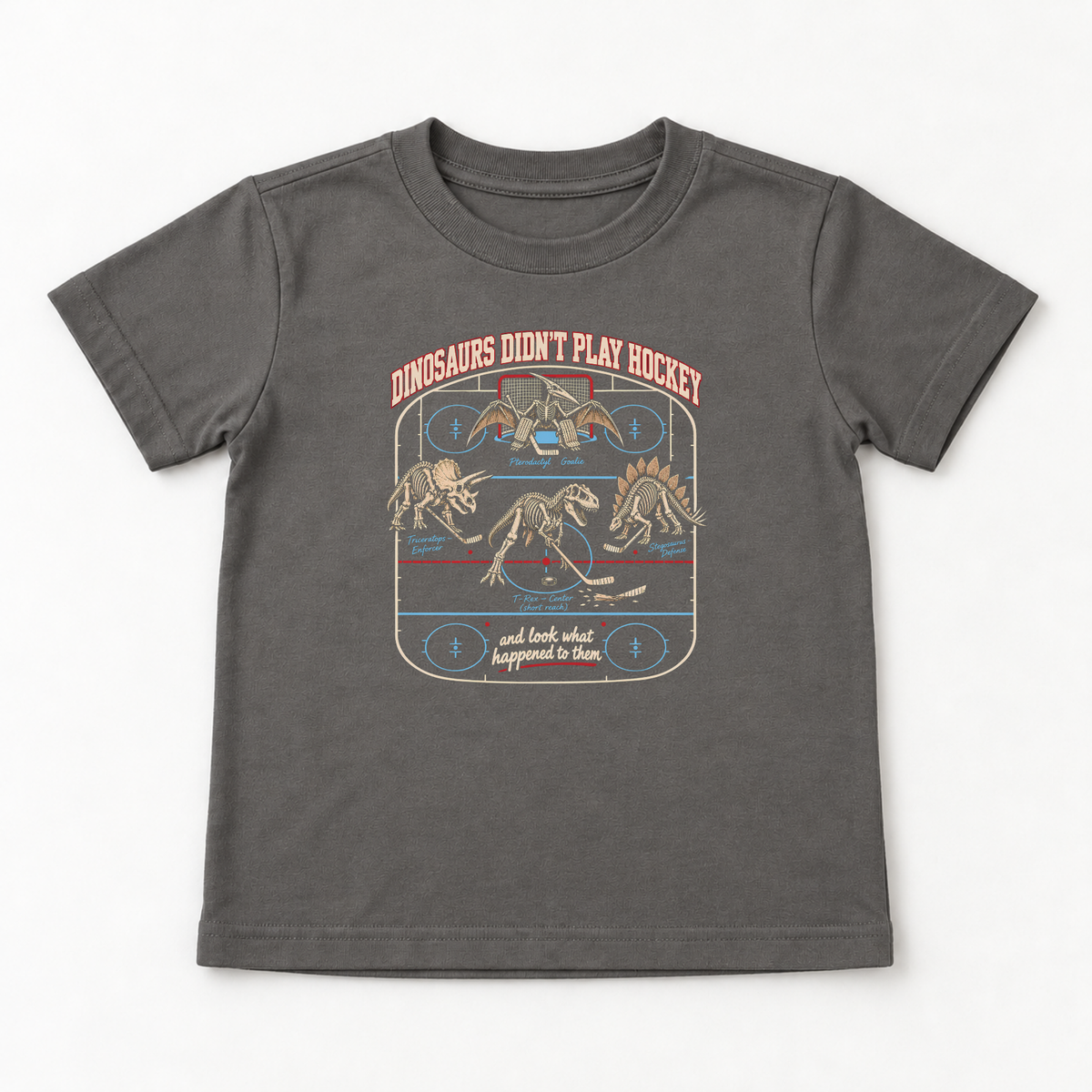 Dinosaurs Didn't Play Hockey Youth T-Shirt