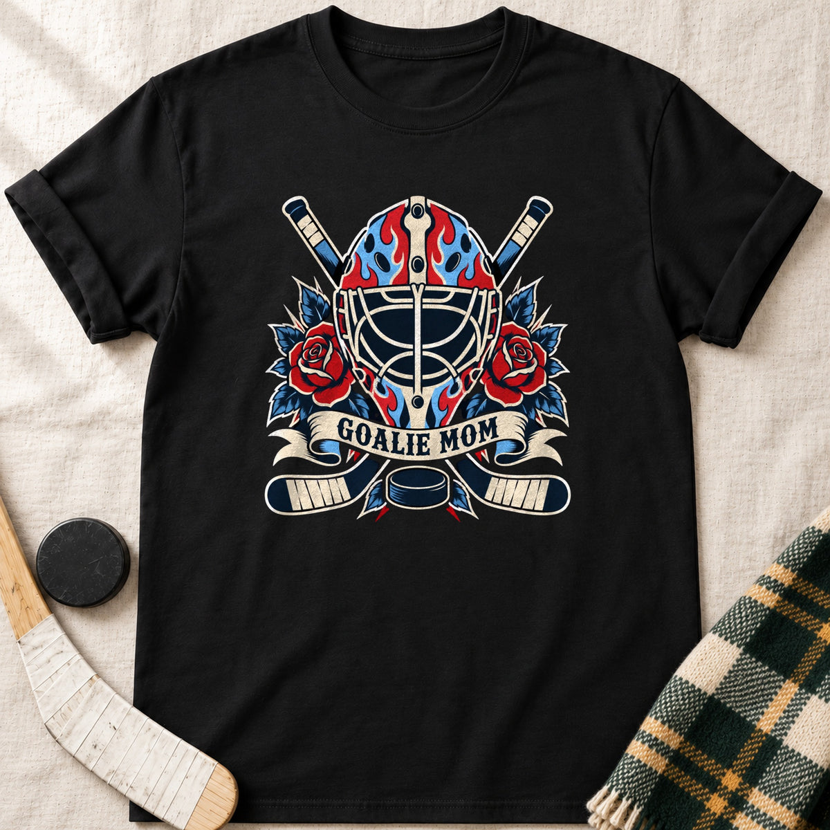 Goalie Mom Tattoo Hockey T-Shirt