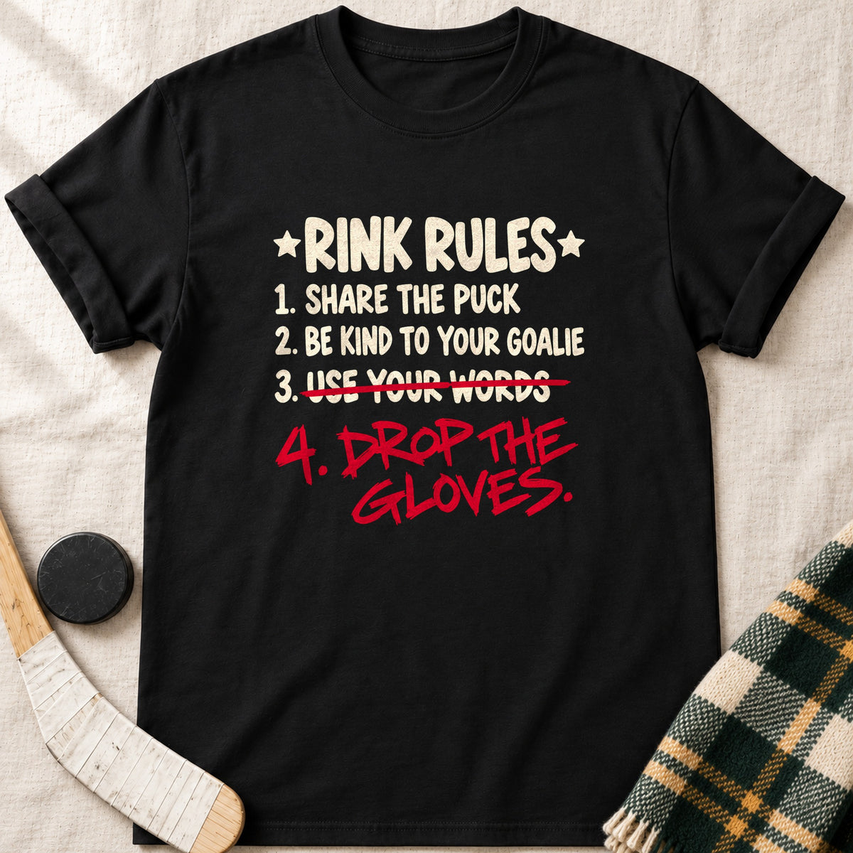 Rink Rules Hockey T-Shirt