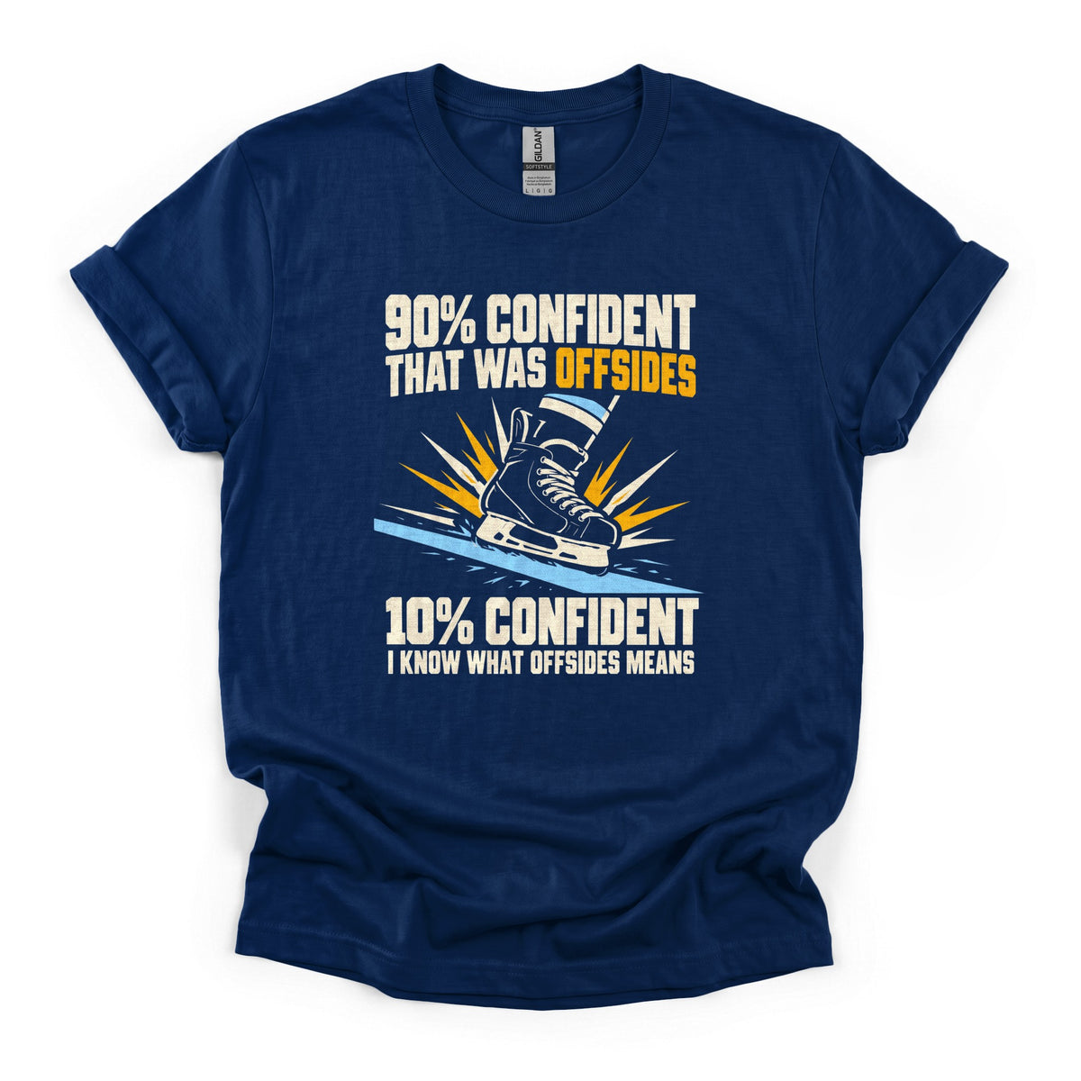 90% Confident That Was Offsides Hockey T-Shirt