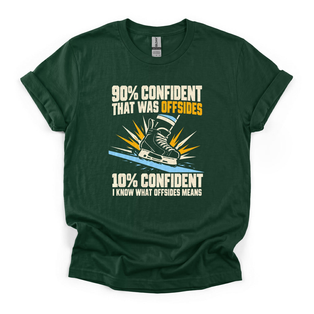 90% Confident That Was Offsides Hockey T-Shirt