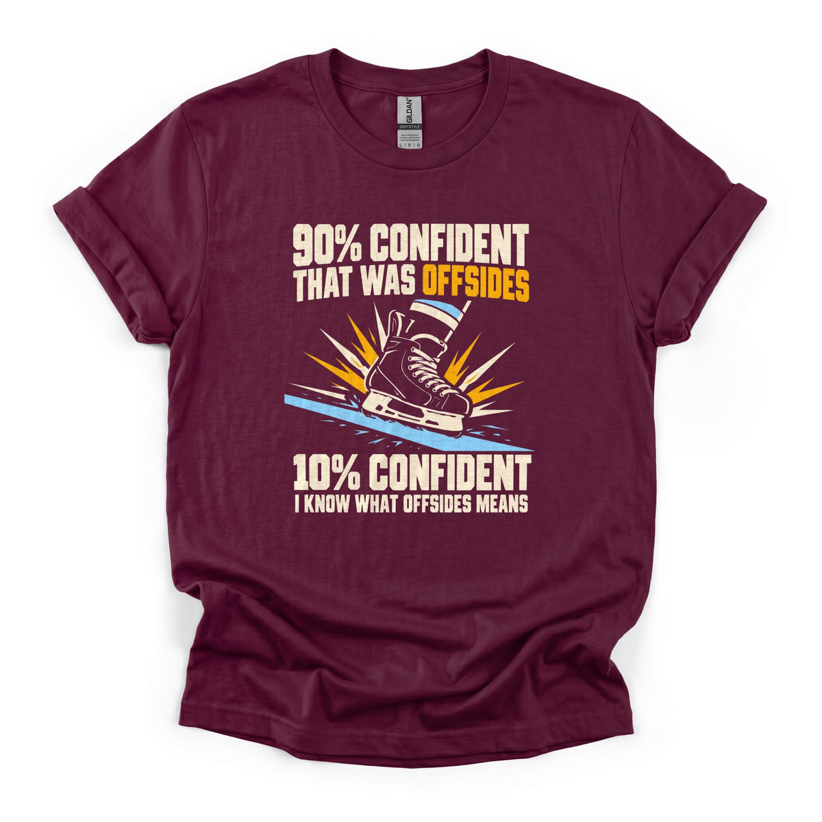 90% Confident That Was Offsides Hockey T-Shirt