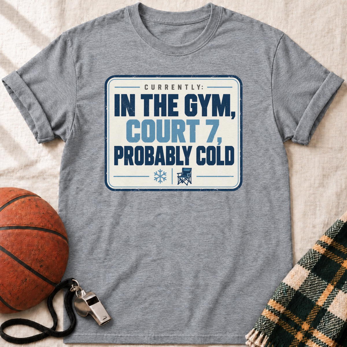 Court 7, Probably Cold Basketball T-Shirt