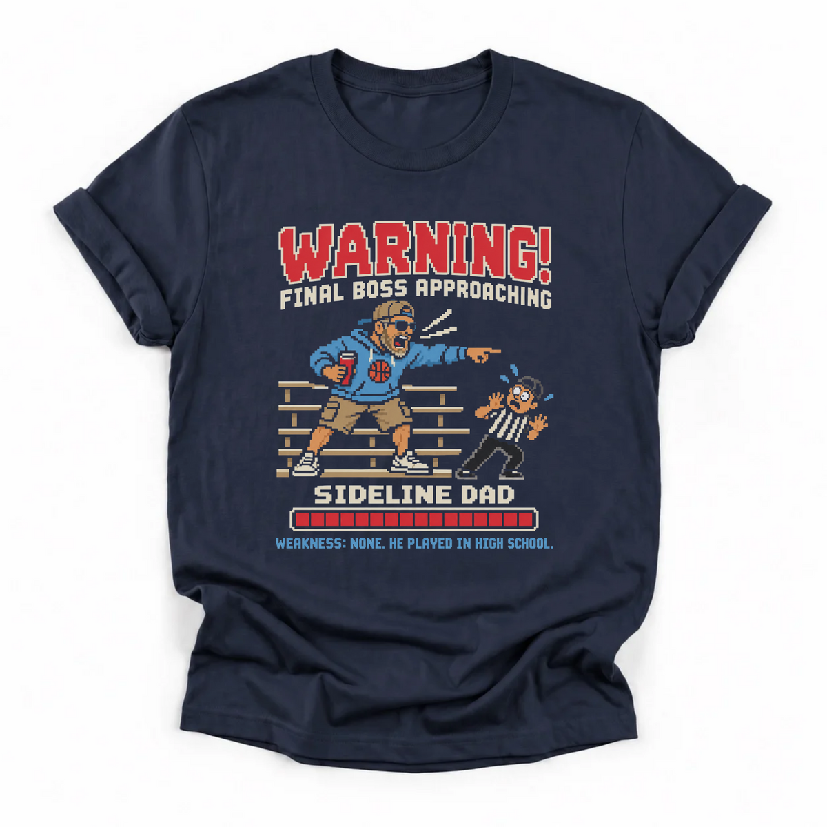Sideline Dad Final Boss Basketball T-Shirt