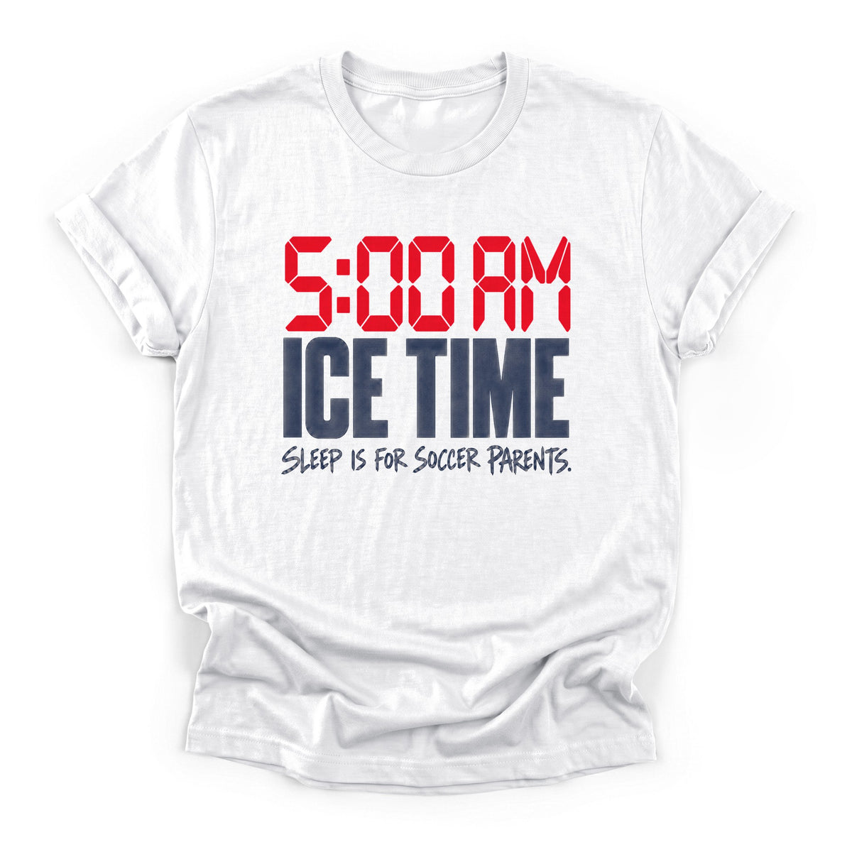 5:00 AM Ice Time Hockey T-Shirt in White