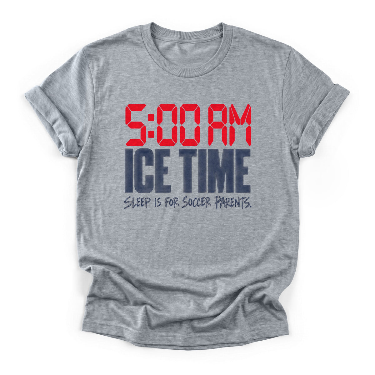 5:00 AM Ice Time Hockey T-Shirt in Sport Grey