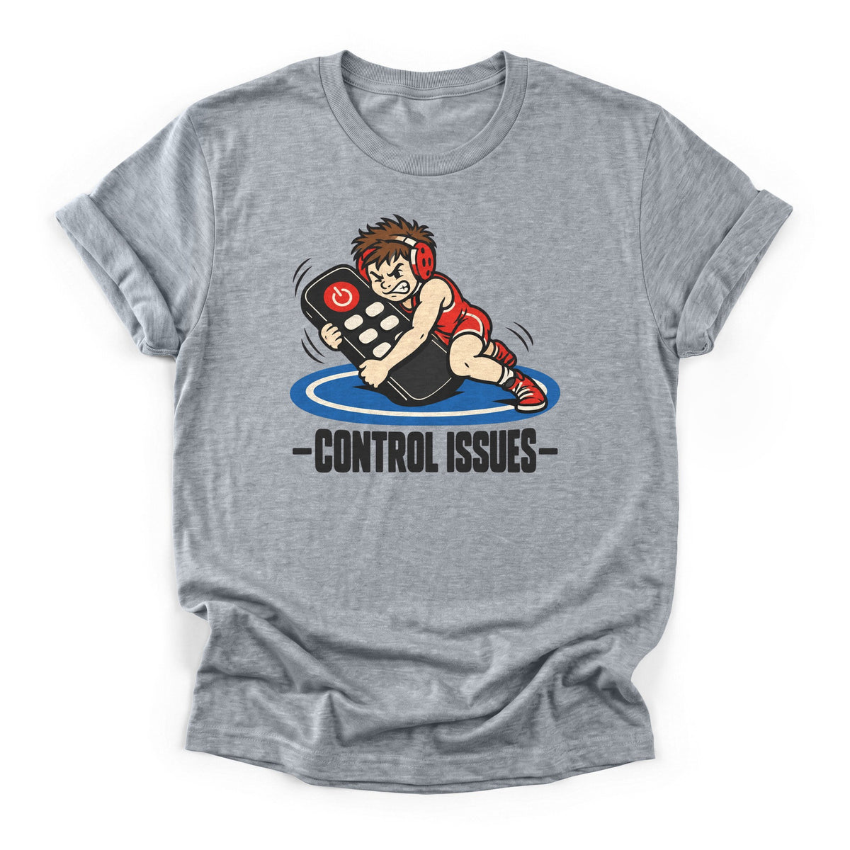 Control Issues Wrestling T-Shirt in Sport Grey