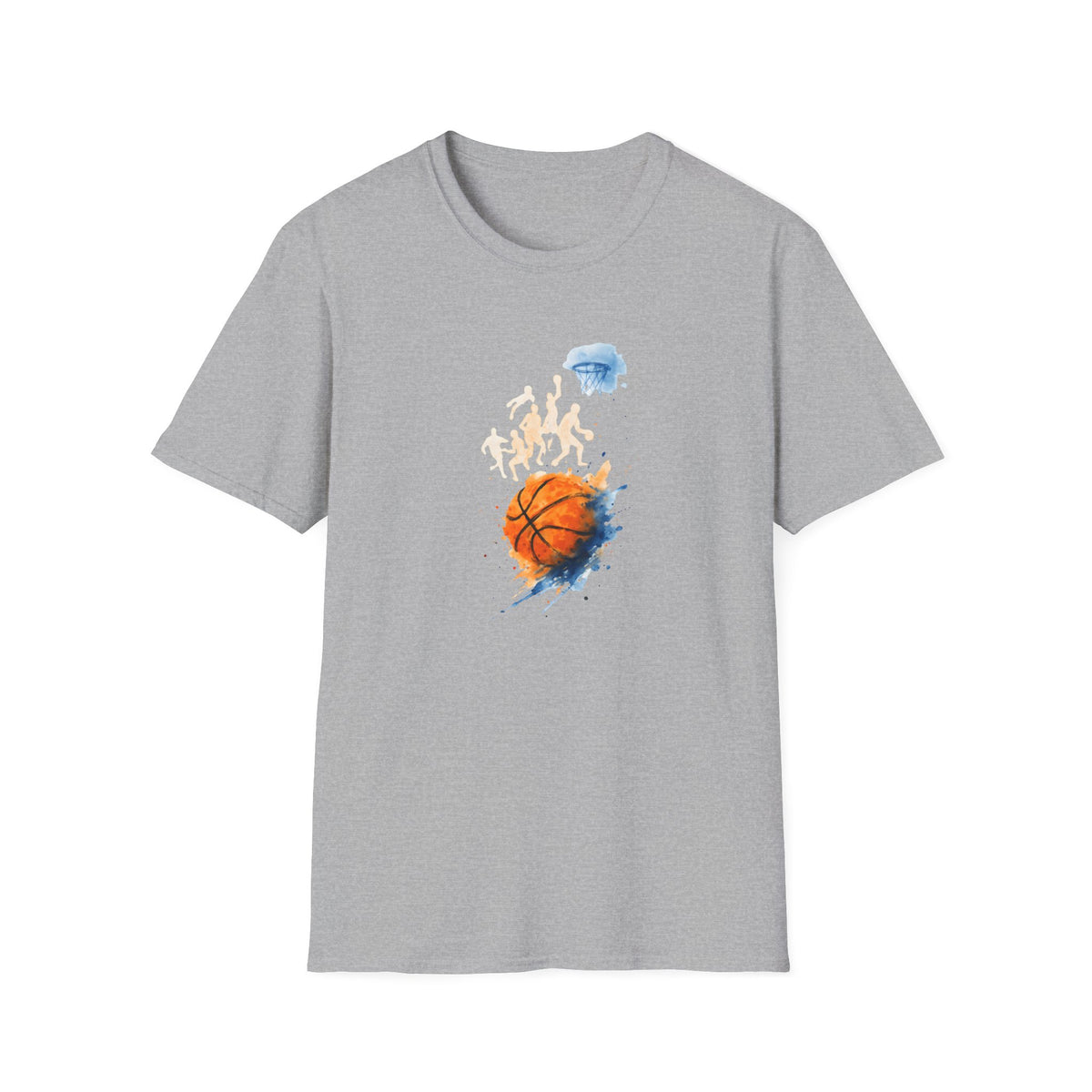 Watercolor basketball scene T-Shirt
