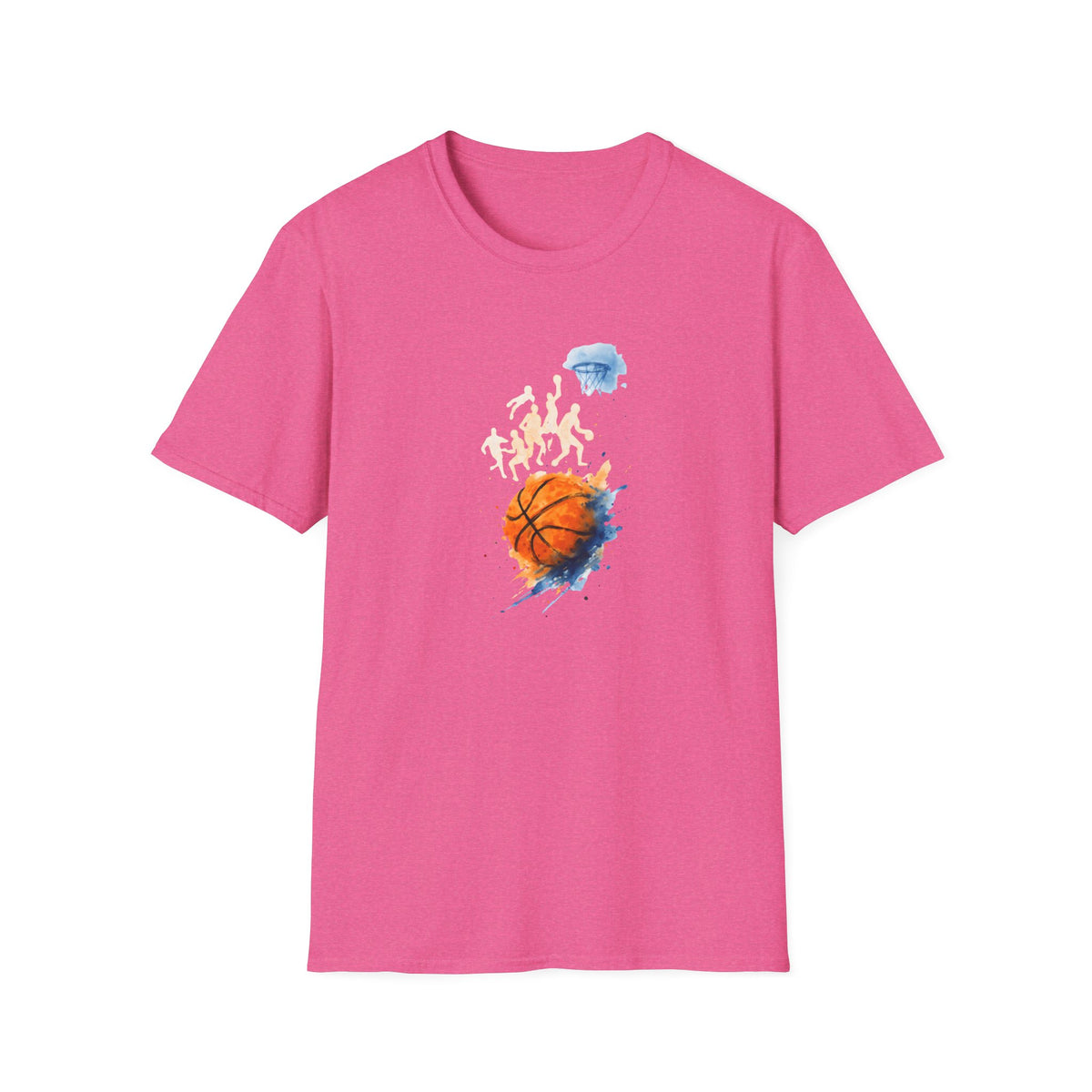 Watercolor basketball scene T-Shirt